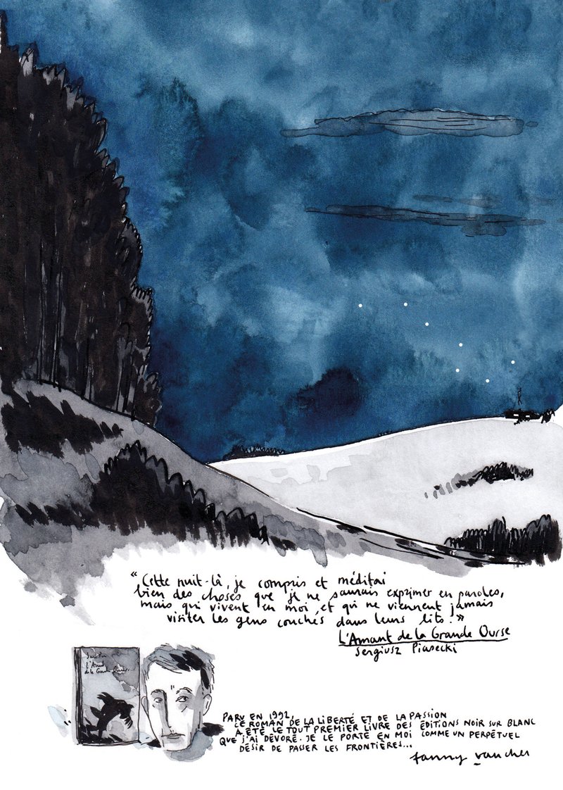 Dessin Piasecki Noir sur blanc 30 ans